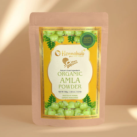 Hennahub Gold Amla Powder for Hair Growth, Indian Gooseberry | Double Filtered 100g Hennahub Gold Amla Powder for Hair Growth, Indian Gooseberry | Double Filtered 100g