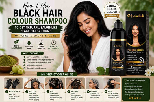 How I Use Black Hair Colour Shampoo to Get Natural, Salon-Like Black Hair at Home (My Honest Step-by-Step Guide)