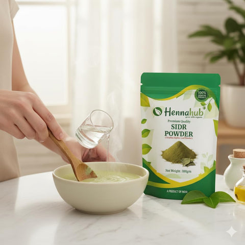 Hennahub Sidr Powder for Hair Care 100gm Pack | Pure Ziziphus Spina-Christi Leaf Powder | Natural Cleanser, Conditioning Herb & Herbal Shampoo Alternative