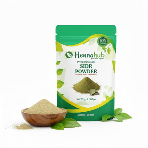 Hennahub Sidr Powder for Hair Care 100gm Pack | Pure Ziziphus Spina-Christi Leaf Powder | Natural Cleanser, Conditioning Herb & Herbal Shampoo Alternative
