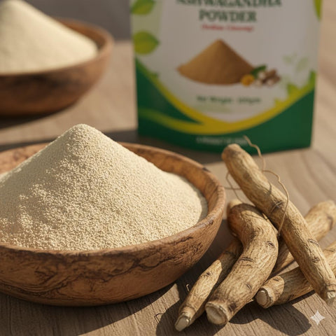 Hennahub Ashwagandha Powder (Food Grade) 100gm Pack | 100% Natural Withania Somnifera Root Powder | Plant-Based Nutrient Source