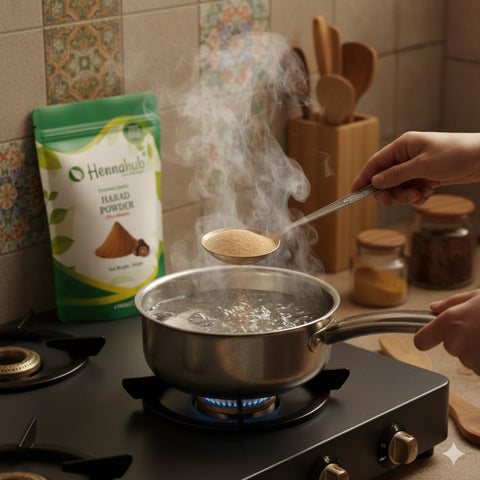 Hennahub Harad Powder (Food Grade) 100gm Pack | Pure Terminalia chebula Fruit Powder