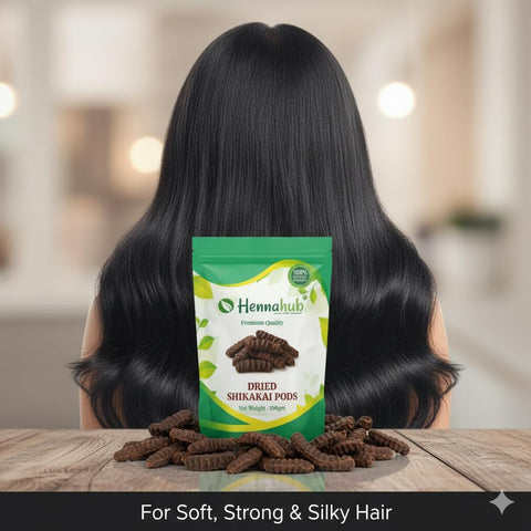 Hennahub Dried Raw Sabut Shikakai Pods 100gm | Whole Ayurvedic Hair Care Herb | Natural Conditioner for Hair Fall & Dandruff Contro