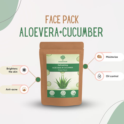 Aloevera-Cucumber Mix Face Pack - for Hydrated & Younger Looking-Skin