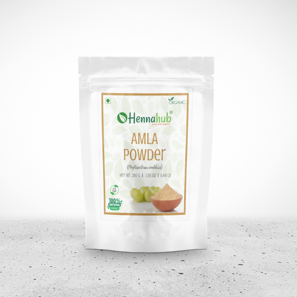 Organic Amla Powder for Hair Care 200gm - hennahubstore