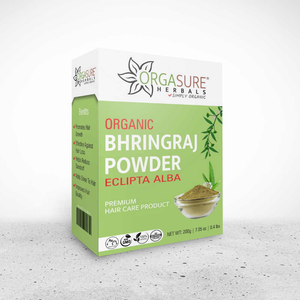 Organic Bhringraj Powder for Hair care, 200gm - hennahubstore